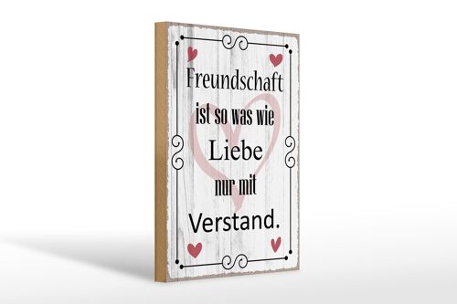 Holzschild Spruch 20x30cm Freundschaft ist so wie Liebe