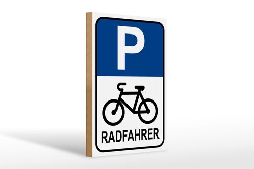 Holzschild Parken 20x30cm Parkplatz Radfahrer