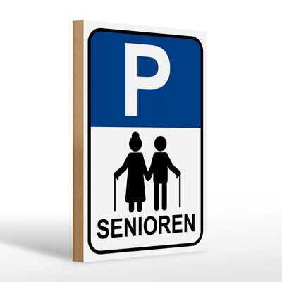 Holzschild Parken 20x30cm Parkplatz Senioren