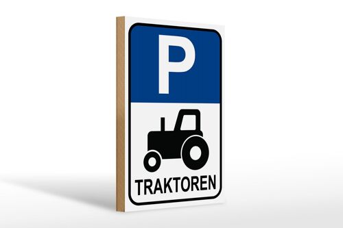 Holzschild Parken 20x30cm Parkplatz Traktor