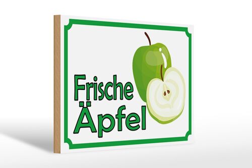 Holzschild Hinweis 30x20cm frische Äpfel Verkauf Hofladen