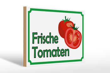 Panneau en bois avis 30x20cm magasin de ferme de tomates fraîches 1