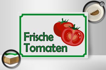 Panneau en bois avis 30x20cm magasin de ferme de tomates fraîches 2