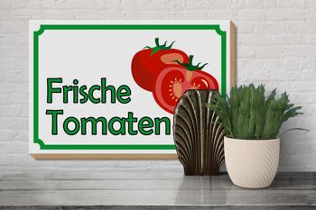 Panneau en bois avis 30x20cm magasin de ferme de tomates fraîches 3