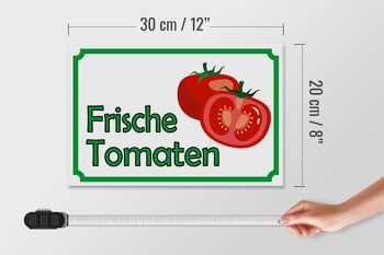 Panneau en bois avis 30x20cm magasin de ferme de tomates fraîches 4