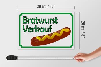 Panneau en bois avis 30x20cm Restaurant de vente de Bratwurst 4