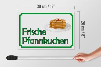 Panneau en bois avis 30x20cm vente de crêpes fraîches 4