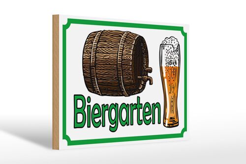 Holzschild Hinweis 30x20cm Biergarten Bier Brauerei