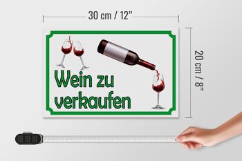 Panneau en bois notice 30x20cm vin pour vendre de l'alcool 4