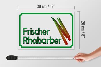 Panneau en bois avis 30x20cm magasin de ferme de rhubarbe fraîche 4