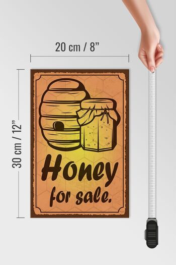 Panneau avis en bois 20x30cm Miel à vendre Vente de miel 4