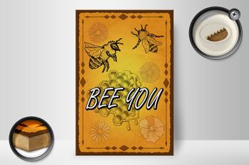 Panneau en bois note 20x30cm Bee you bee apiculture 2