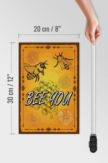 Panneau en bois note 20x30cm Bee you bee apiculture 4