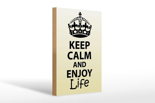 Holzschild Spruch 20x30cm Keep Calm and enjoy life