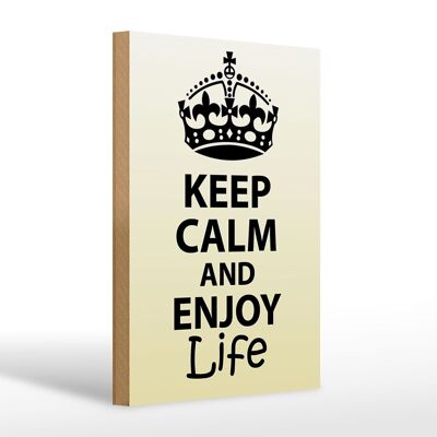 Holzschild Spruch 20x30cm Keep Calm and enjoy life