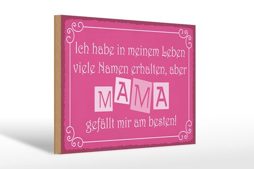 Holzschild Spruch 30x20cm Name Mama gefällt mir am besten