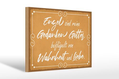 Holzschild Spruch 30x20cm Engel sind Gedanken Gottes