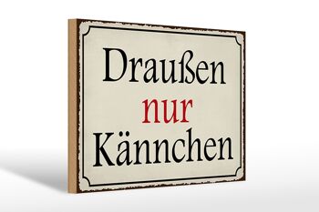 Panneau en bois indiquant 30x20 cm à l'extérieur uniquement Kännchen Cafe 1
