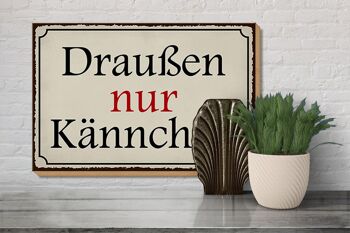 Panneau en bois indiquant 30x20 cm à l'extérieur uniquement Kännchen Cafe 3