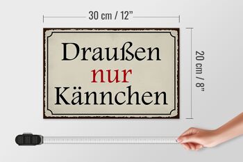 Panneau en bois indiquant 30x20 cm à l'extérieur uniquement Kännchen Cafe 4
