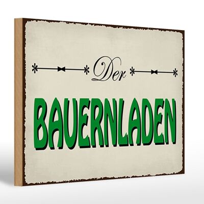 Holzschild Hinweis 30x20cm Bauernladen Hofladen Verkauf