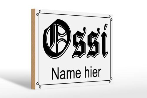 Holzschild Spruch 30x20cm Ossi Name hier DDR