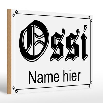 Holzschild Spruch 30x20cm Ossi Name hier DDR