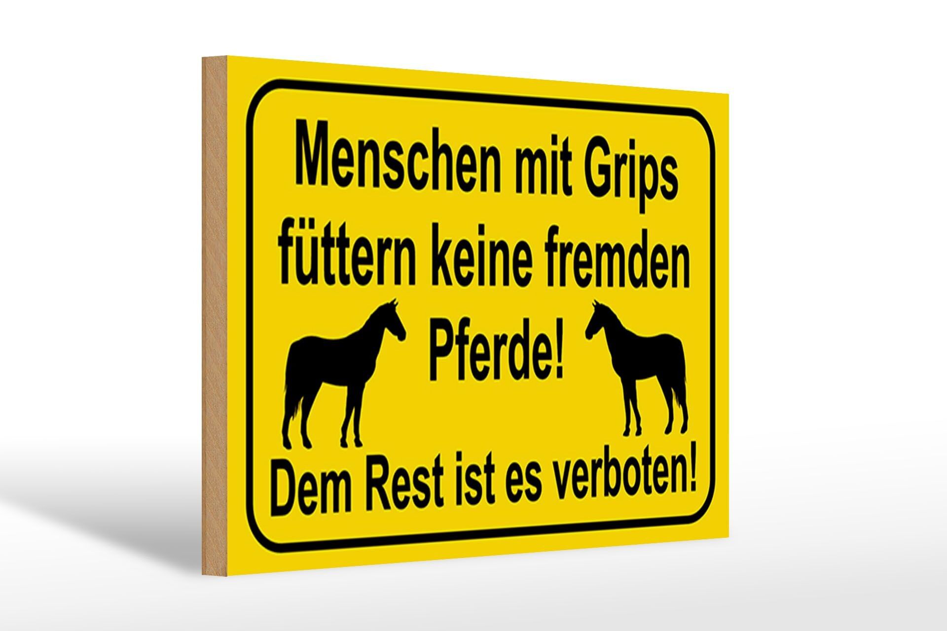 Cartello in legno 30x20 cm: non dare da mangiare ai cavalli strani