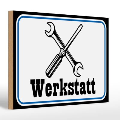 Holzschild Spruch 30x20cm Werkstatt Reparatur