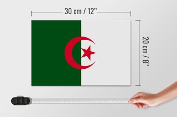 Panneau en bois drapeau de l'Algérie 30x20cm Drapeau de l'Algérie 4