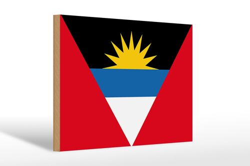 Holzschild Flagge Antigua und Barbuda 30x20cm Flag