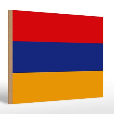 Holzschild Flagge Armenien 30x20cm Flag of Armenia