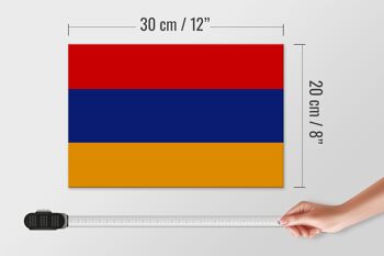 Panneau en bois drapeau Arménie 30x20cm Drapeau de l'Arménie 4