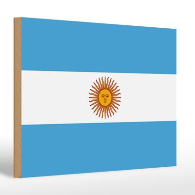 Letrero de madera bandera Argentina 30x20cm Bandera de Argentina