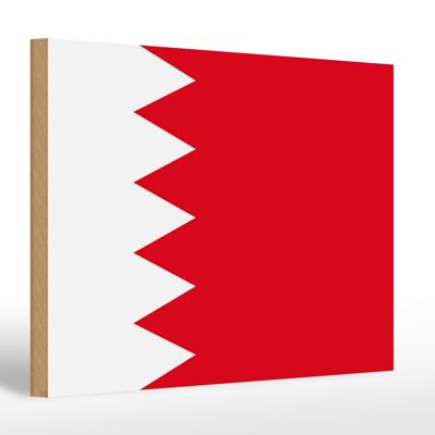 Cartello in legno bandiera 30x20 cm Bandiera Bahrein Bandiera del Bahrein