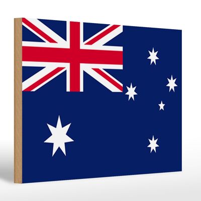 Letrero de madera bandera Australia 30x20cm Bandera de Australia