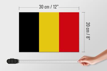 Panneau en bois drapeau de la Belgique 30x20cm Drapeau de la Belgique 4