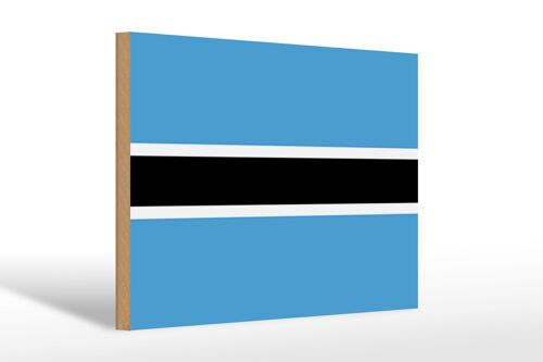 Holzschild Flagge Botswanas 30x20cm Flag of Botswana