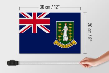 Drapeau en bois des îles Vierges britanniques, 30x20cm 4