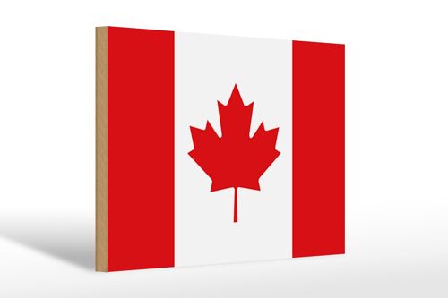 Holzschild Flagge Kanadas 30x20cm Flag of Canada