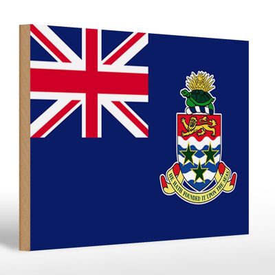 Holzschild Flagge Cayman Islands 30x20cm Cayman Islands