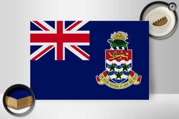 Panneau en bois drapeau des îles Caïmans 30x20cm Îles Caïmans 2