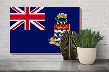Panneau en bois drapeau des îles Caïmans 30x20cm Îles Caïmans 3