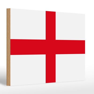 Cartello in legno bandiera dell'Inghilterra 30x20 cm Bandiera dell'Inghilterra