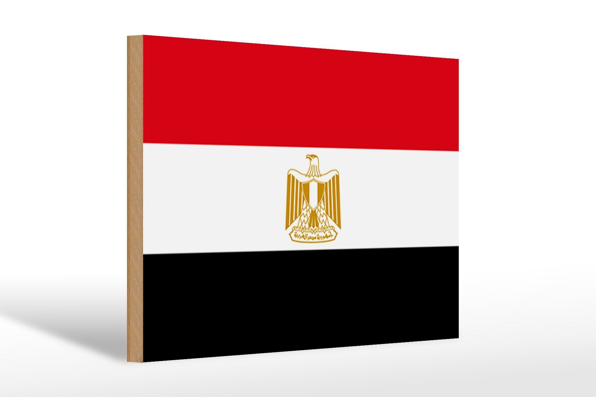 Cartello in legno bandiera dell'Egitto 30x20 cm Bandiera dell'Egitto