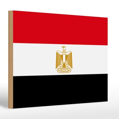 Letrero de madera Bandera de Egipto 30x20cm Bandera de Egipto