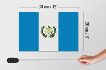 Panneau en bois drapeau du Guatemala 30x20cm Drapeau du Guatemala 4