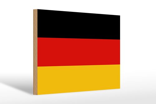 Holzschild Flagge Deutschlands 30x20cm Flag of Germany