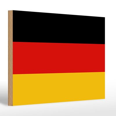 Cartello in legno bandiera della Germania 30x20 cm Bandiera della Germania