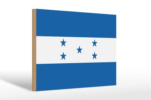 Holzschild Flagge Honduras 30x20cm Flag of Honduras